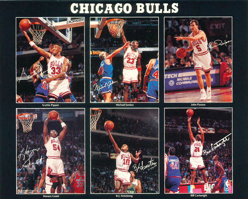 CHICAGO BULLS COLLAGE POSTER LC6L