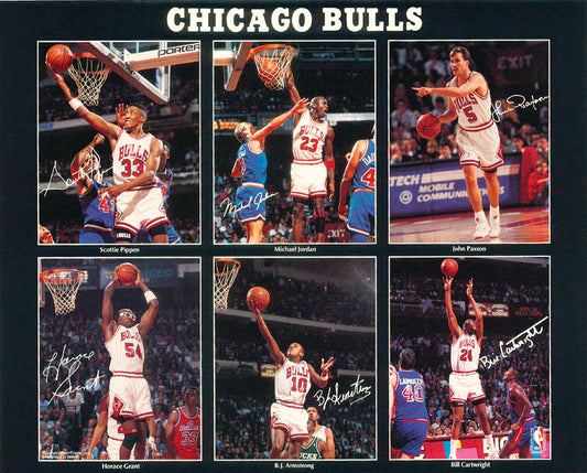 CHICAGO BULLS COLLAGE POSTER LC6L