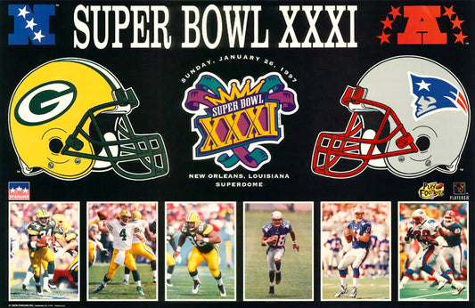 NFL - SUPER BOWL XXXI-NEW ORLEANS 1997 - POSTER LW1Y