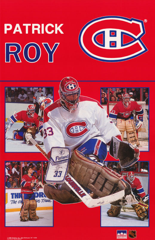 NHL - PATRICK ROY (1990-red bckgrnd) - POSTER LW27W