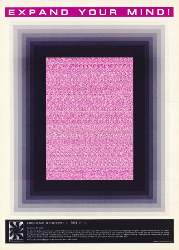 OPTICAL ILLUS.- EXPAND YOUR MIND-TUNE IN POSTER LW5U