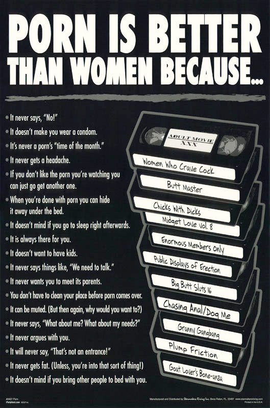 PORN IS BETTER - POSTER LC4J