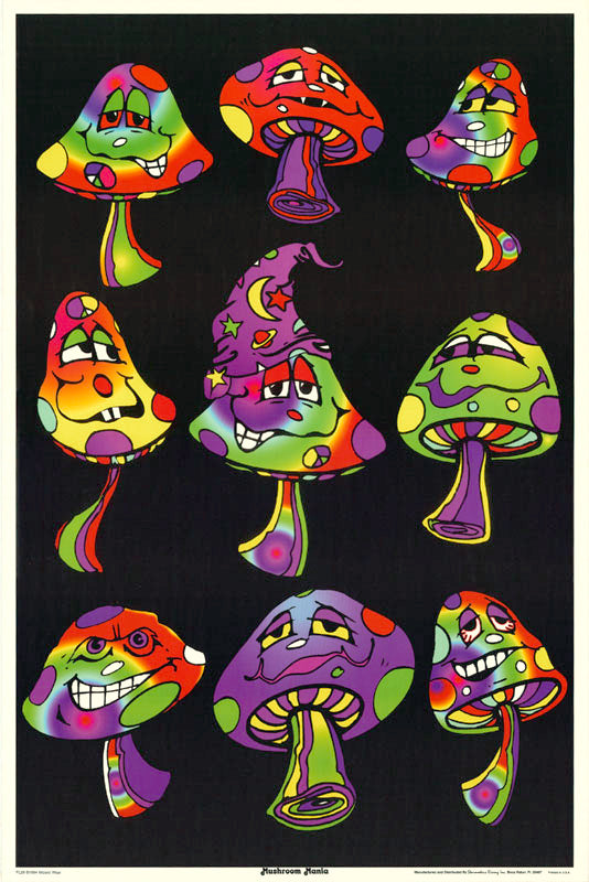 PSYCHEDELIC - MUSHROOM MANIA - FL29S POSTER LC9T