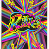 PSYCHEDELIC - RAVE- flocked  - FL35F POSTER LC7B