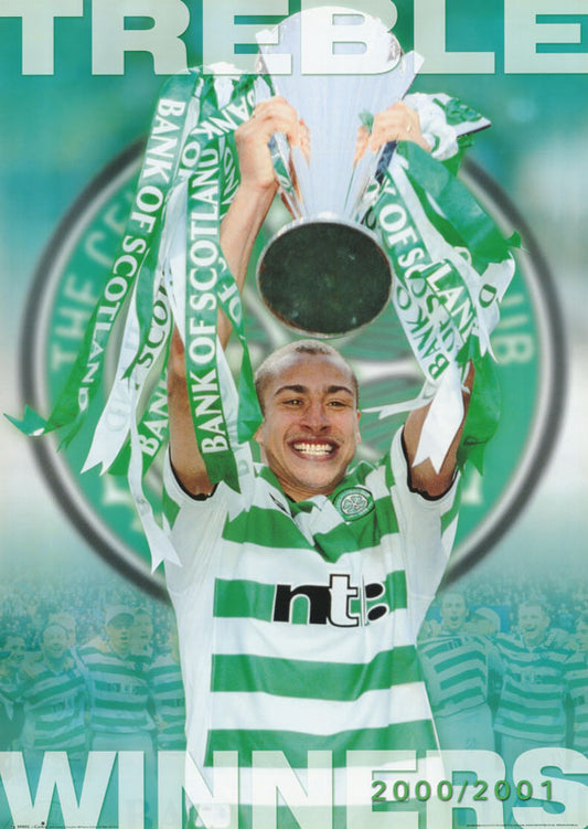 SOCCER: CELTICS TREBLE POSTER RW12H