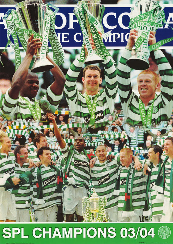 SOCCER - CELTICS FC-SPL CHAMPIONS 2003-04 -- POSTER RW11K