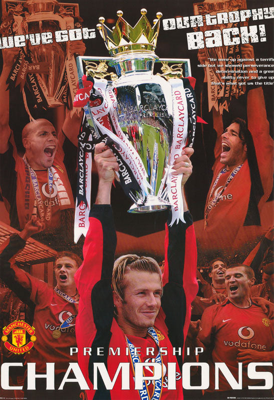 SOCCER - MANCHESTER UNITED-PREMIERSHIP CHAMPIONS - POSTER RW11C