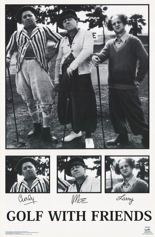 T.V. - 3 STOOGES-GOLF with FRIENDS - POSTER LC5J