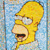 T.V. CARTOON - HOMER SIMPSON-MOSAIC - POSTER BW3A
