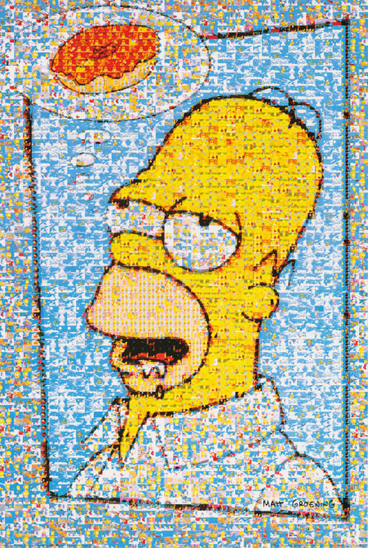T.V. CARTOON - HOMER SIMPSON-MOSAIC - POSTER BW3A