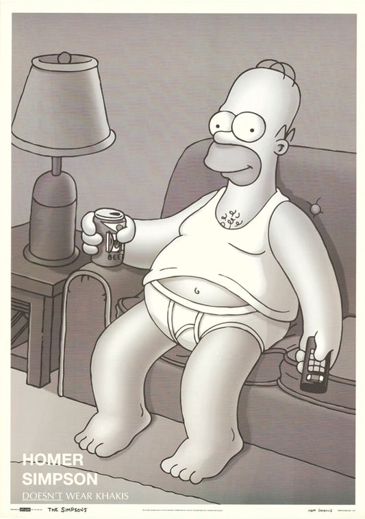 T.V. CARTOON - HOMER SIMPSON DOESN'T WEAR KHAKIS - POSTER RW24L