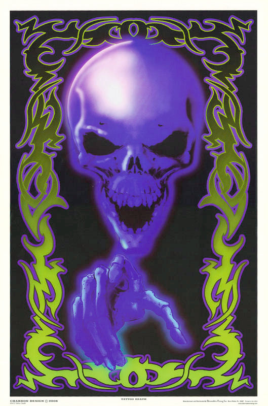 TATOO DEATH - (flocked) - BL3472F POSTER LC9A