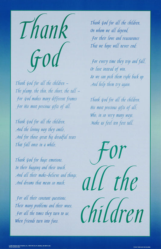 THANK GOD for CHILDREN - POSTER LW30Z