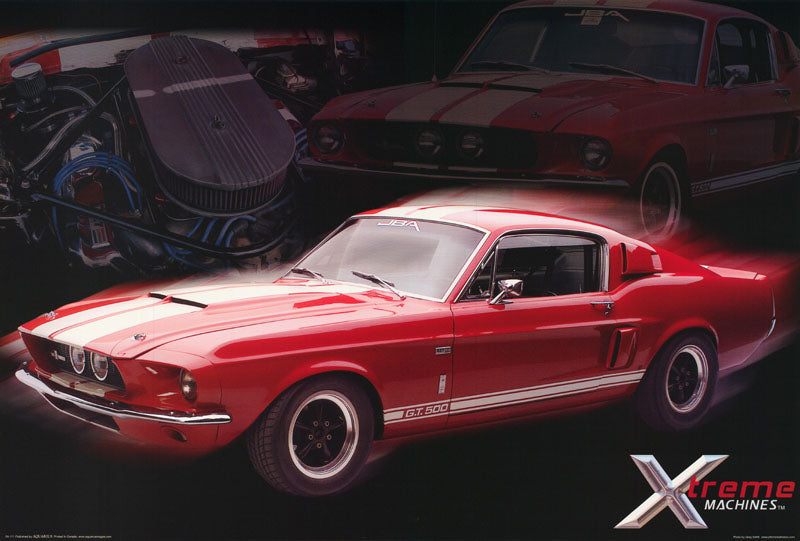 TRANSPORTATION - EXTREME MACHINES-MUSTANG COBRA GT500 -- POSTER LW15N
