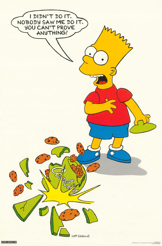 TV CARTOON - BART SIMPSON-COOKIES - 159 POSSTER RW2H