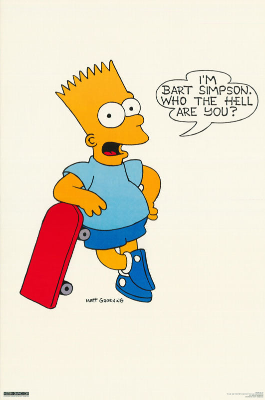 TV CARTOON - BART SIMPSON-SKATE - POSTER LW14i