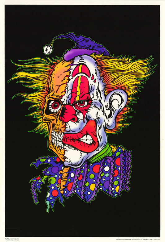 TWO-FACED CLOWN-flocked - POSTER LC8D