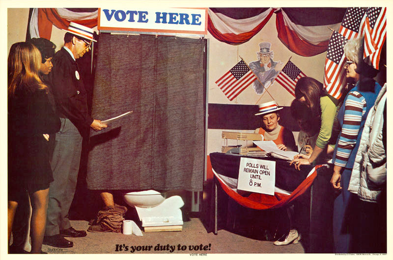 Diners Vote VOTE HERE - POSTER LW25F – Midwest Posters