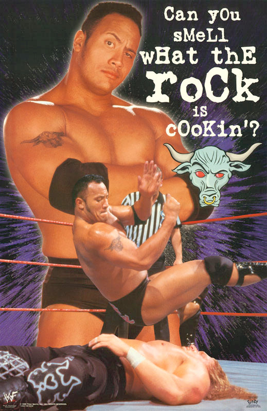 WRESTLING - CAN YOU SMELL WHAT THE ROCK IS COOKIN' - POSTER LC3F