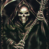 grim reaper-scythe & skull border - POSTER LW8G
