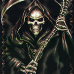 grim reaper-scythe & skull border - POSTER LW8G