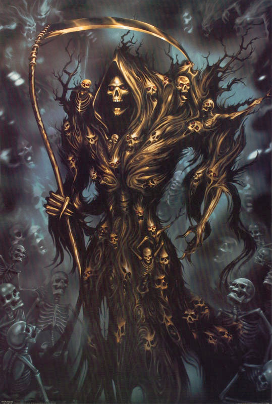 grim reaper with lots of skeletons - POSTER LW27A