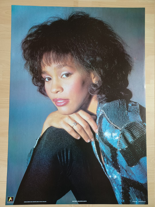 MUSIC: WHITNEY HOUSTON 1986 VINTAGE POP POSTER