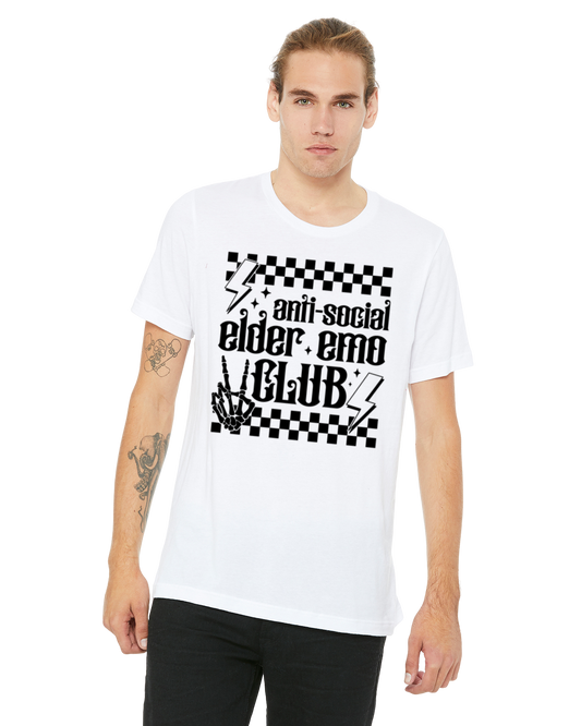 PRE-ORDER: ANTI SOCIAL ELDER EMO CLUB T-SHIRT