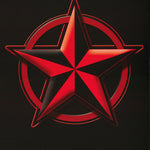 red $ black star 8  circle POSTER