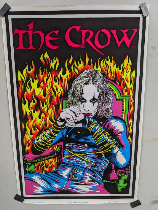 THE CROW VINTAGE FLOCKED POSTER