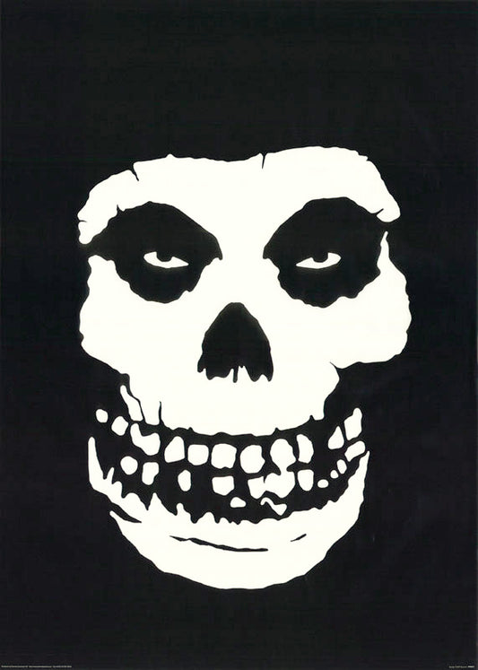 MUSIC: MISFITS skull-white - POSTER RW17Q